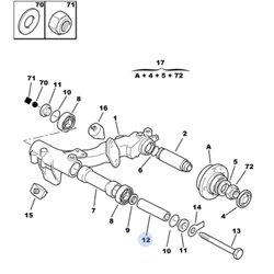 513252 - ENTRETOISE DE SUSPENSION ARRIERE BX, C15, XANTIA -Essieux, Suspension, Hydraulique - référence : 513252-OE