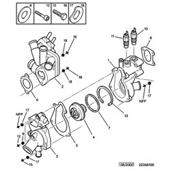 133973 - JOINT COUVERCLE BOITIER D'EAU BX, -Organes extérieurs au moteur - référence : 133973-OE
