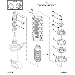 95603785 - BUTEE ATTAQUE DE SUSPENSION AV CITROEN AX -Essieux, Suspension, Hydraulique - référence : 95603785-OE