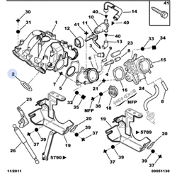 034843 - Joint collecteur d'asmission Citroën XM V6.
