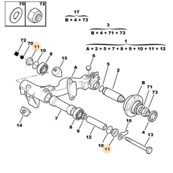 513320 - Bague palier de bras de suspension Citroën BX, C15, Xantia, XM