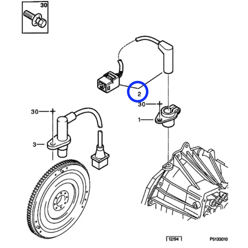 591886 - Capteur PMH Citroen XM