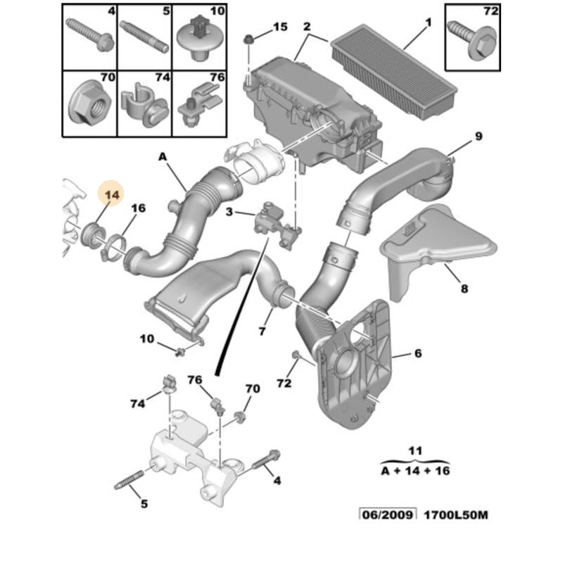 1434C8 - MANCHON DE RACCORD D'AIR