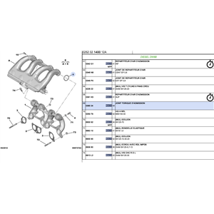 9301131280 - Joint torique d'admission