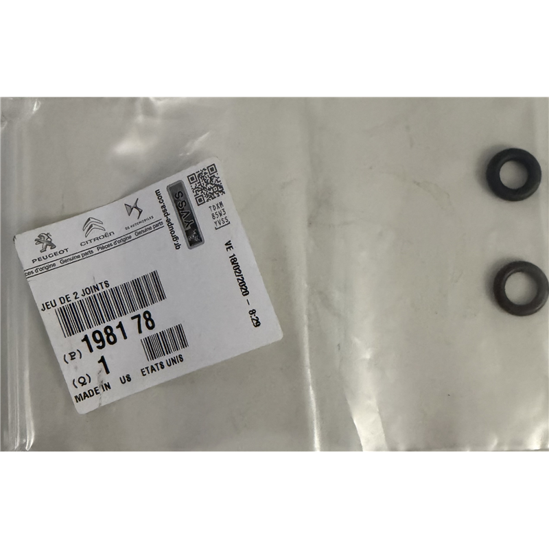 198178 - JEU DE 2 JOINTS INJECTEUR MOTEUR EP