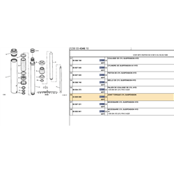 24826009 - JOINT TORIQUE CYLINDRE DE SUSPENSION AV CITROEN BX