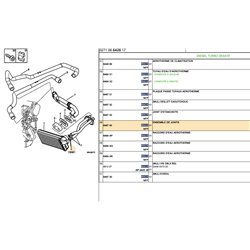 646740 - LOT DE 2 JOINTS TORIQUES TUYAUX CHAUFFAGE CITROEN XM