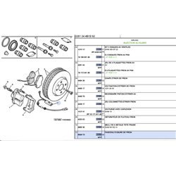6526T2 - FAISCEAU D'USURE DE FREIN CITROEN ZX