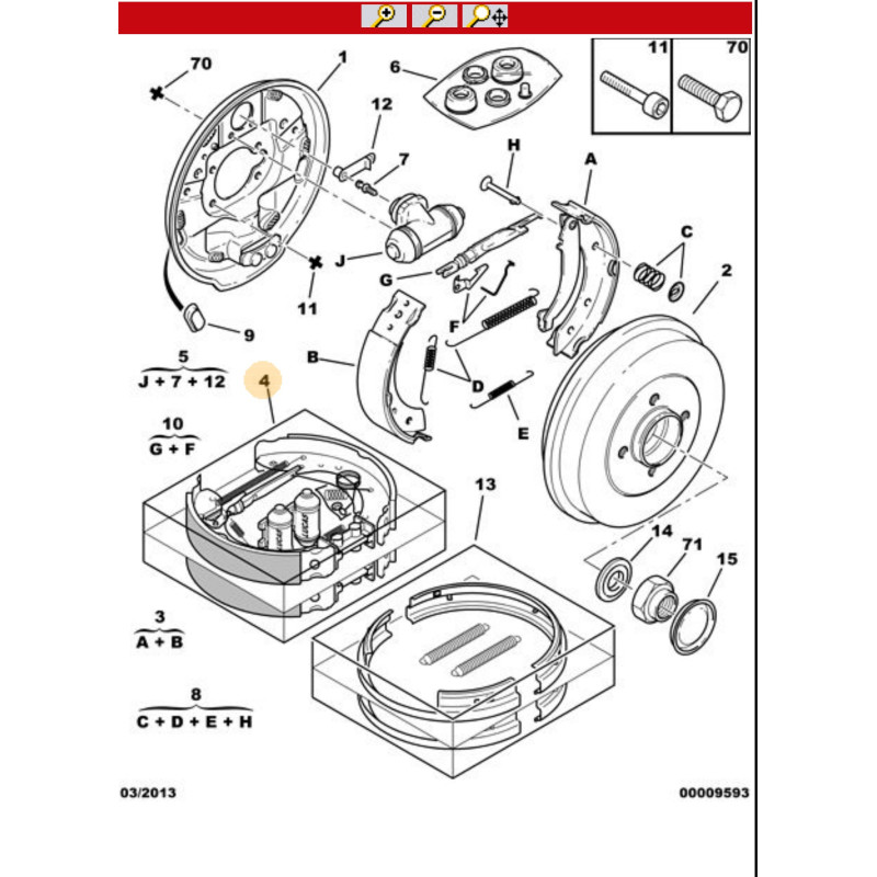 Kit frein pré-monté 424241 pour XSARA II