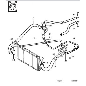 RACCORD SORTIE D'EAU RADIATEUR Citroën C15 - 96011773